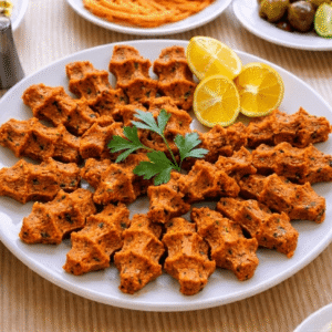 Kibbeh Nayyeh with olive oil